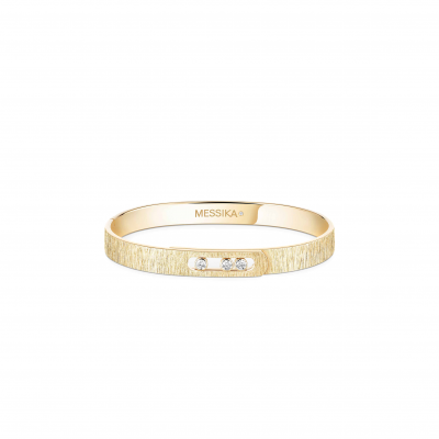 MESSIKA MOVE NOA CISELÉ BANGLE YELLOW GOLD DIAMOND BRACELET 14481-YG
